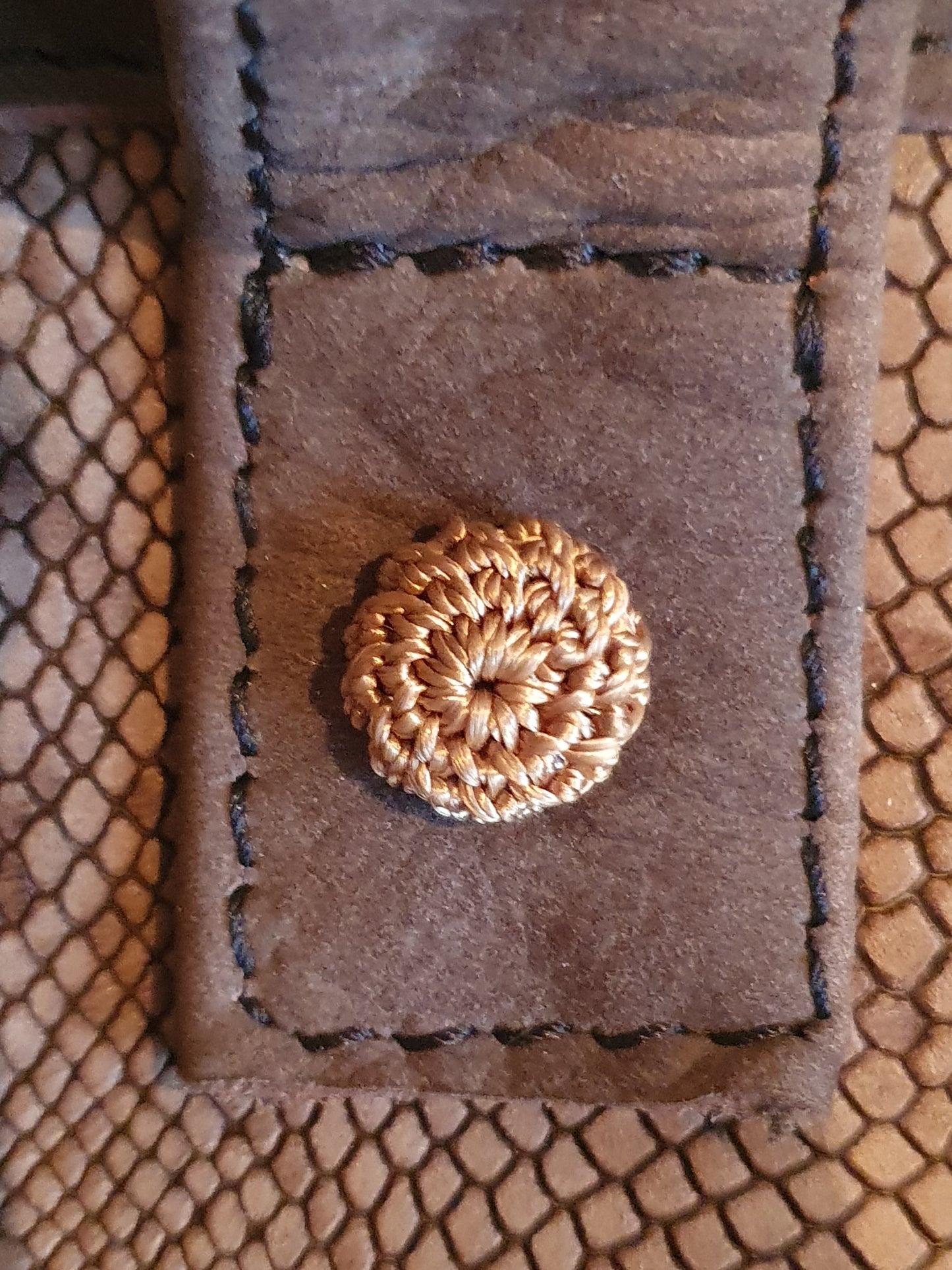 leather & fabric bag FRANCES